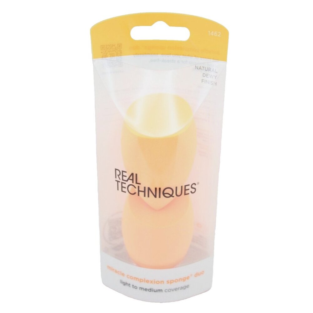 Real Techniques Duo Miracle Complexion Sponge 2ct New and Sealed